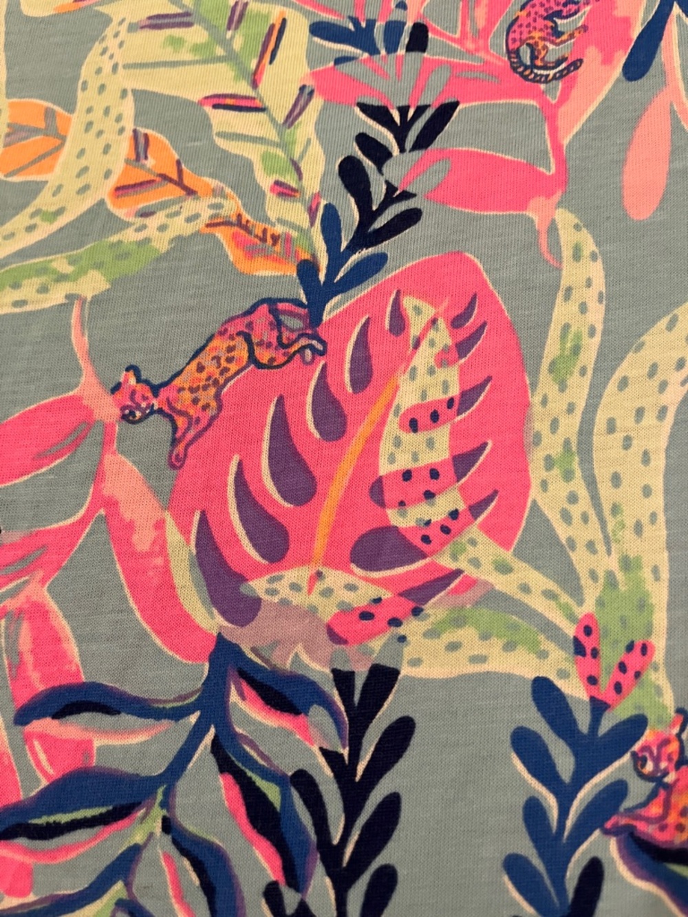 Lilly Pulitzer Geanna Dress with Pink and Navy Tropical Print - Picture 4 of 7